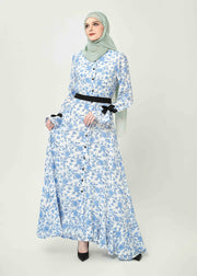 Bluebell Charm Maxi Dress – Ribbon Edition - Porcelain Blue by Minnaba